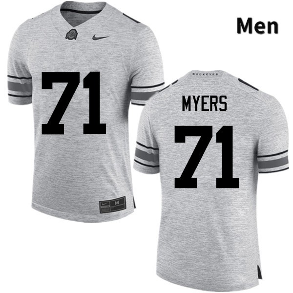 Ohio State Buckeyes Josh Myers Men's #71 Gray Game Stitched College Football Jersey